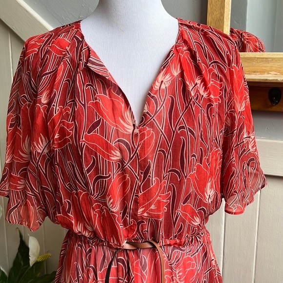 NWOT Banana Republic Belted Floral Maxi Dress - Picture 6 of 14